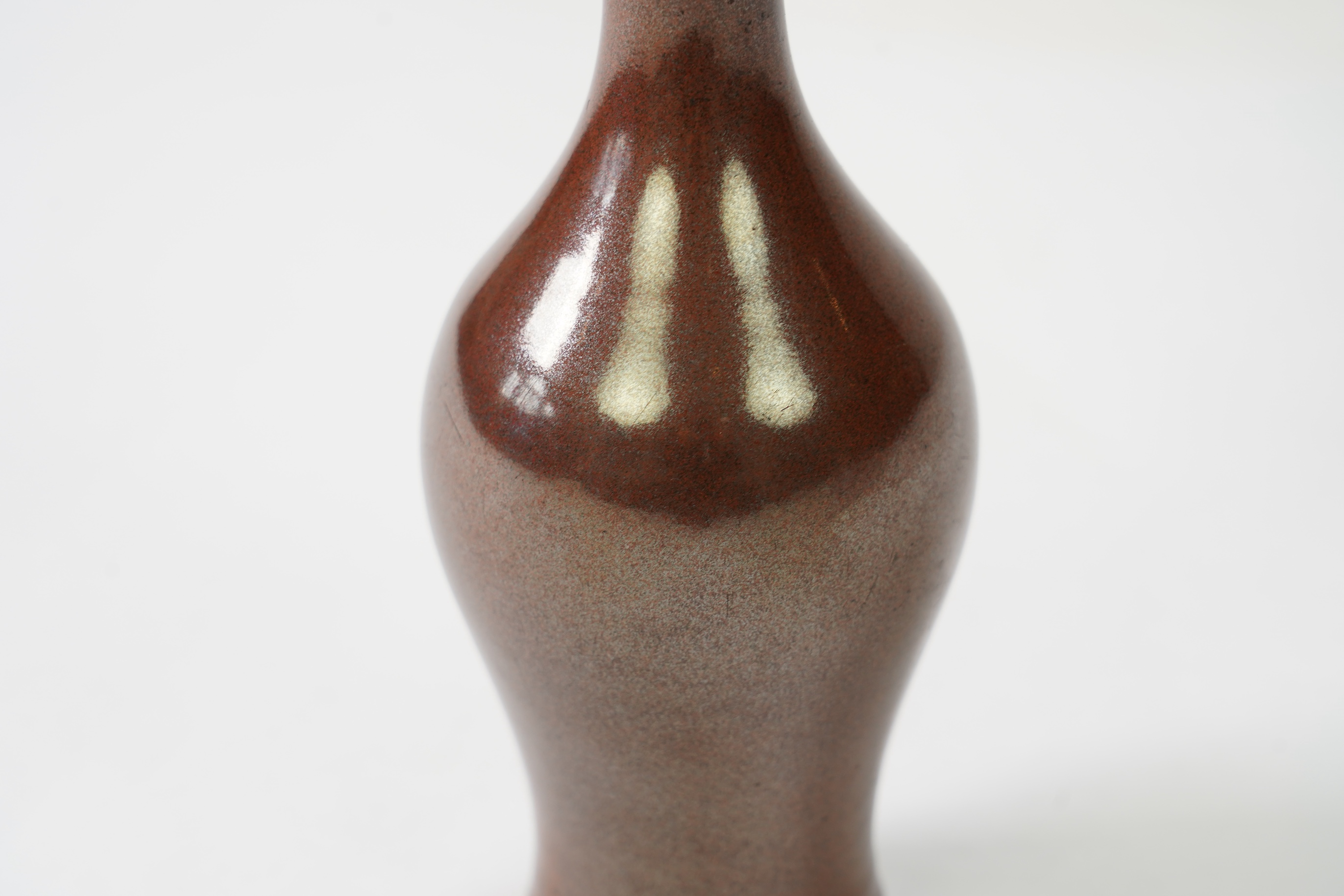 A Chinese metallic brown glazed vase, probably Qing dynasty